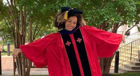 Recent doctoral graduate Stephanie Yee